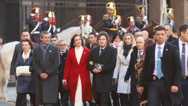 Villarruel y Milei, durante los festejos del 9 de julio