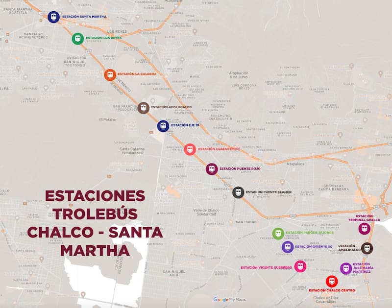 Un nuevo sistema de transporte que conectará a miles de personas en la Ciudad de México y el Estado de México. Fuente: Gobierno de Chalco.