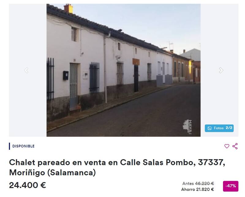 Viviendas CaixaBank: este chalet en venta requiere de tareas de reconstrucción. (Foto: haya.es)