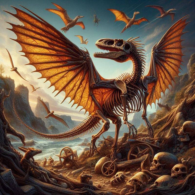 Ilustración de un suario volador. Fuente: Bing AI.