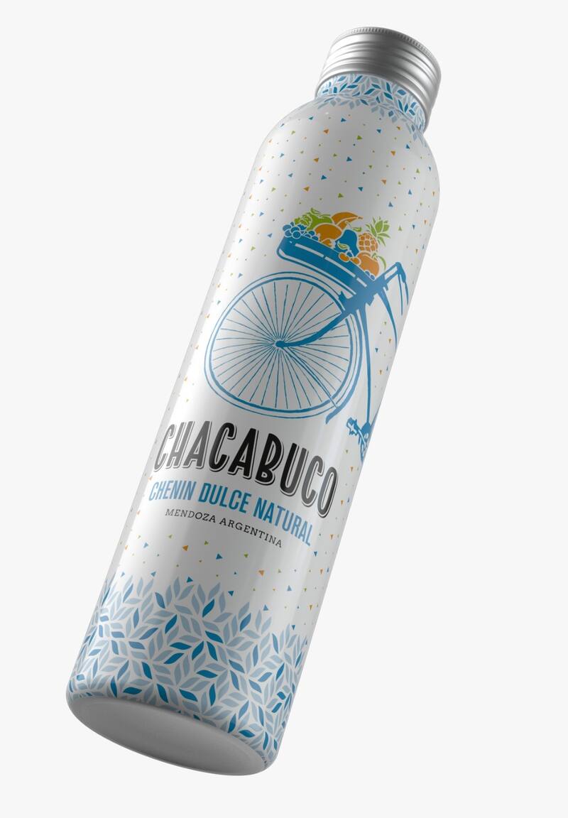 La botella es reutilizable y de diseño