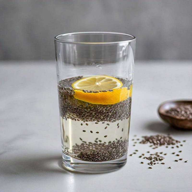 Agua de linaza con chía y limón. Fuente: Archivo.