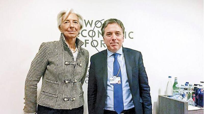 Lagarde y Dujovne en el Foro de Davos, en enero de 2017