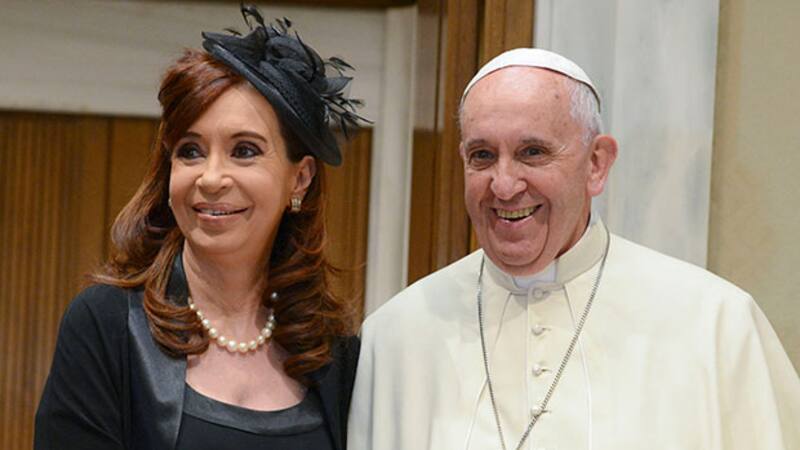 Cristina en su última reunión con Francisco, en Roma.