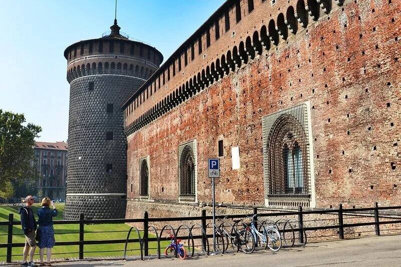 Castillo Sforzesco en Milán, Italia.