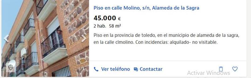 Piso en venta en Alameda de la Sagra. (Foto: captura Idealista).