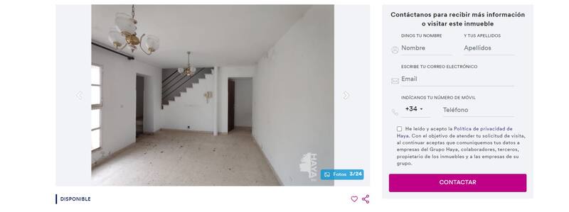 El interior del chalet está bien cuidado y goza de buena iluminación. (Foto: haya.es)