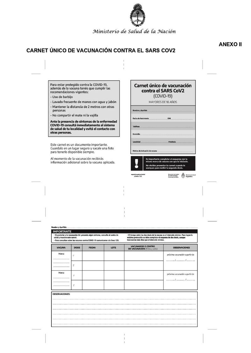 El formato de carnet que se utilizará.