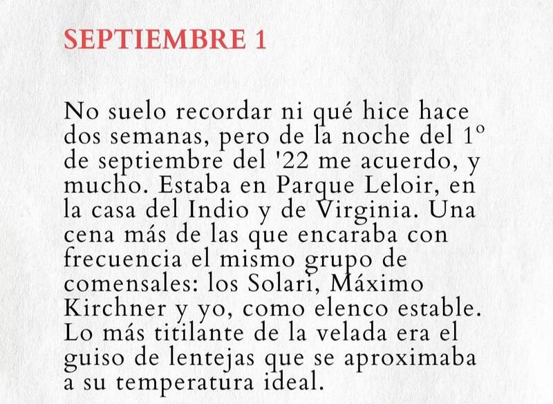 Captura del extenso posteo que realizo Máximo Kirchner en Instagram