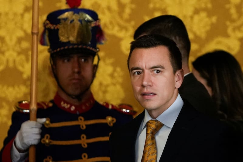 El presidente de Ecuador, Daniel Noboa