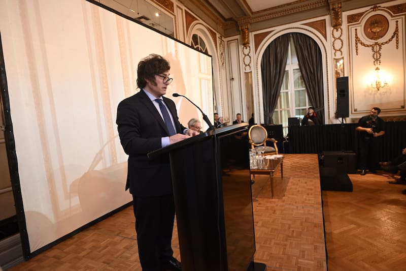 Javier Milei en el Latam Economic Forum de la semana pasada.