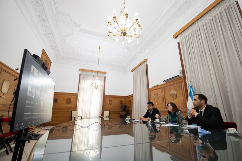 Batakis con Martín Pollera, en el ministerio del Interior