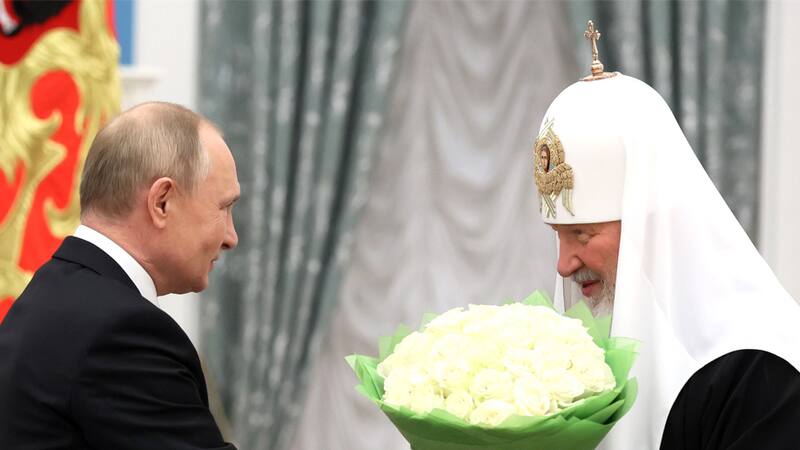 El Patriarca Ortodoxo ruso Kirill fue distinguido en el Kremlin en noviembre de 2021 con la más alta condecoración estatal de Rusia, la Orden de San Andrés Apóstol el Primero -EUROPAPRESS