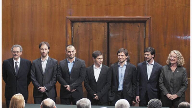 El ministro de Economía, Axel Kicillof, el viernes último en la presentación de su equipo