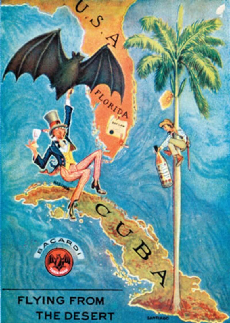 Durante la Ley Seca, Bacardí promocionaba a Cuba como un "escape" para los estadounidenses.