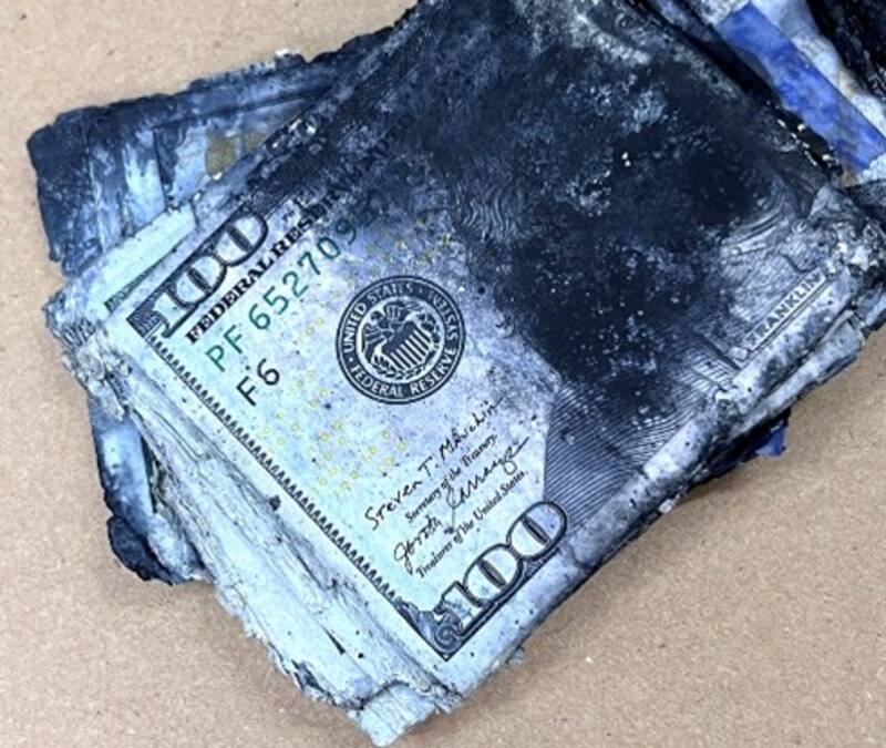 Los billetes mutilados pueden ser canjeados en caso de que cumplan con los requisitos. Fuente: BEP.