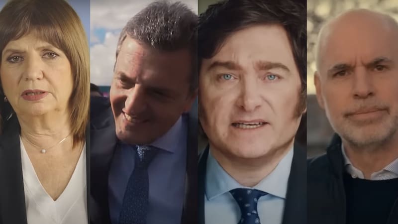 Patricia Bullrich, Sergio Massa, Javier Milei y Horacio Rodríguez Larreta competirán en las PASO del 13 de agosto.