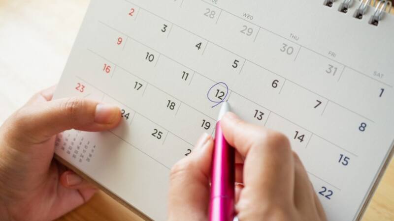 Toma nota sobre los próximos festivos para descansar.