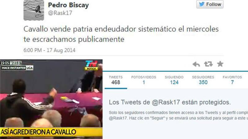 El tuit original. Y la imagen de la cuenta cerrada.