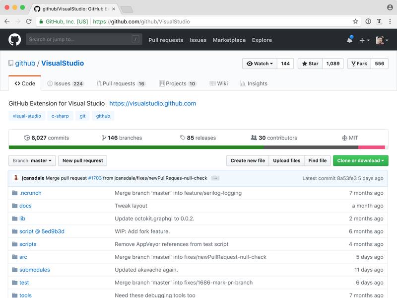 Así lucen los repositorios de Github.