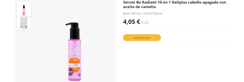 La fórmula de este tratamiento incluye ingredientes que favorecen el pelo. (Foto: mercadona.es)