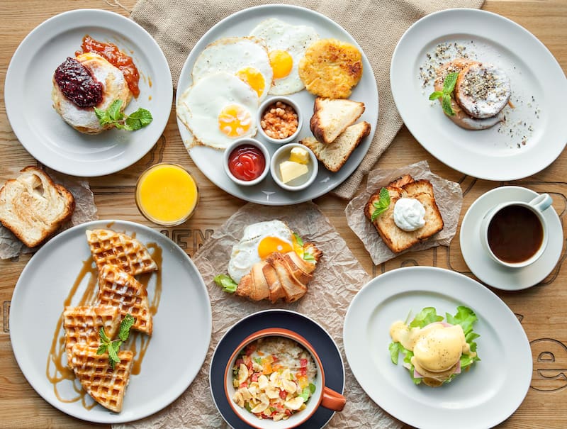 Alimentos tradicionales en un desayuno. Fuente: Archivo.
