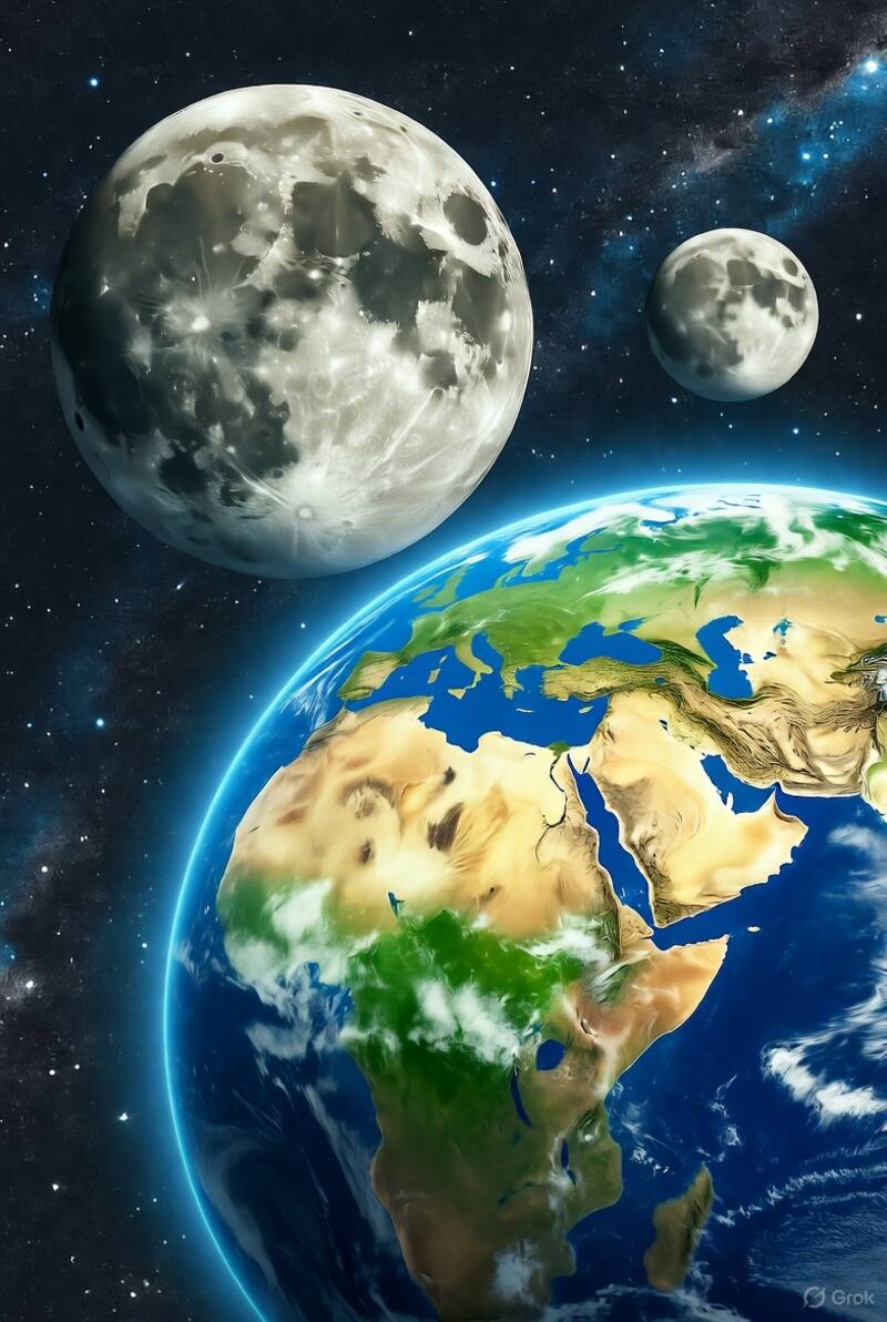 La NASA descubrió que la Tierra tiene una "nueva Luna" en su órbita. Fuente: Grok