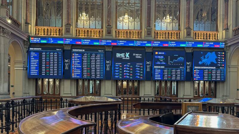 El Ibex 35 supera los 11.100 puntos y se ubica como la bolsa europea más alcista del año.