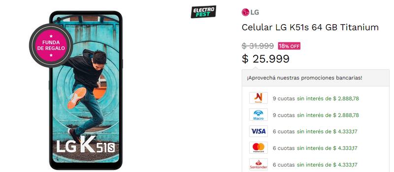 LG K51s rebajado en la nueva edición de ElectroFest.
