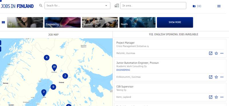 Jobs in Finland.
