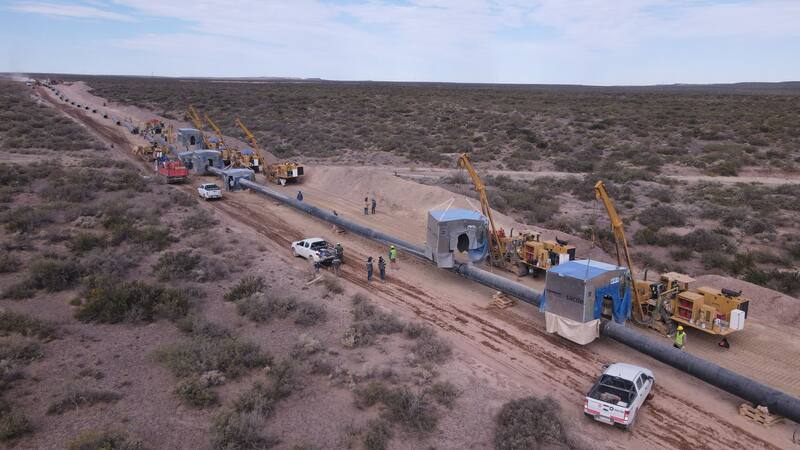 El avance de obras en el gasoducto que se prevé inaugurar el 20 de junio