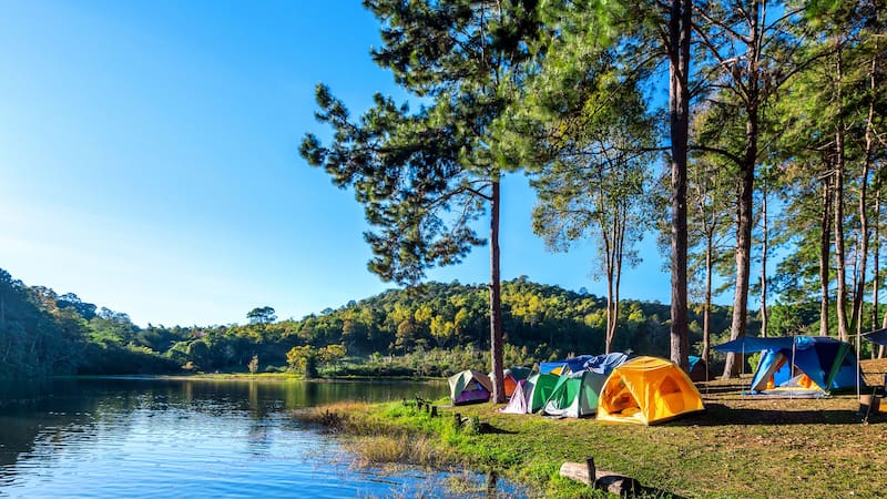 Los camping son una buena opcion para pasar en familia.
