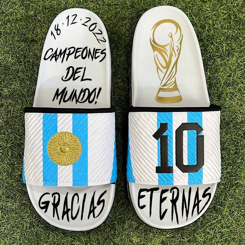 Bagunza se ilusiona con ver el 'efecto Messi' el próximo verano, tras el lanzamiento de las ojotas 'MESS10'.