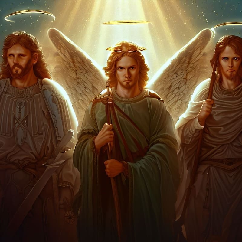 Recreación de ángeles y arcángeles. Fuente: Archivo.