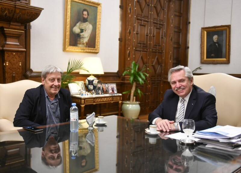 Alberto Fernández recibió a Abel Furlán, secretario general de la UOM, el jueves por la noche