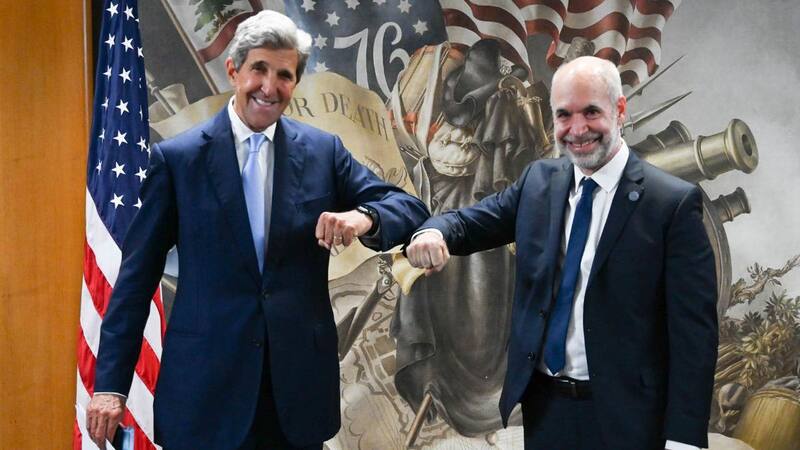 Horacio Rodríguez Larreta con John Kerry
