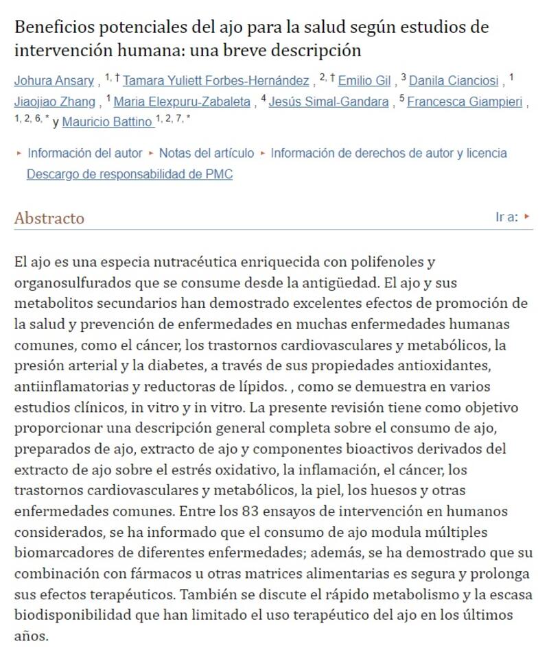 Beneficios que la ciencia resalta del ajo. Fuente: Archivo.