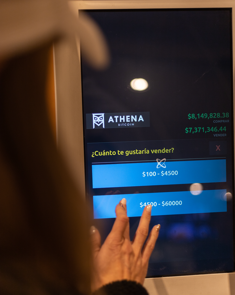 El cajero Athena para comprar Bitcoin y otras criptomonedas.