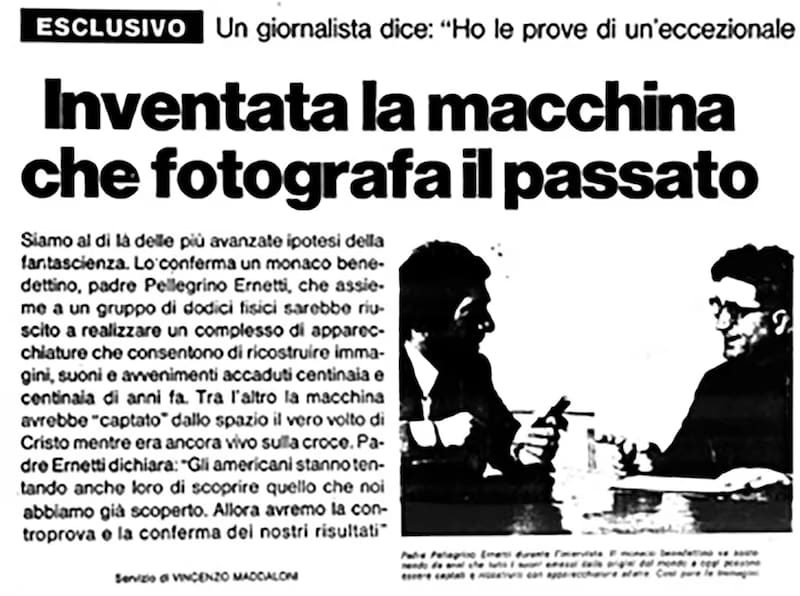 La primera entrevista donde se dio a conocer la existencia de la misteriosa máquina. Fuente: Archivo.