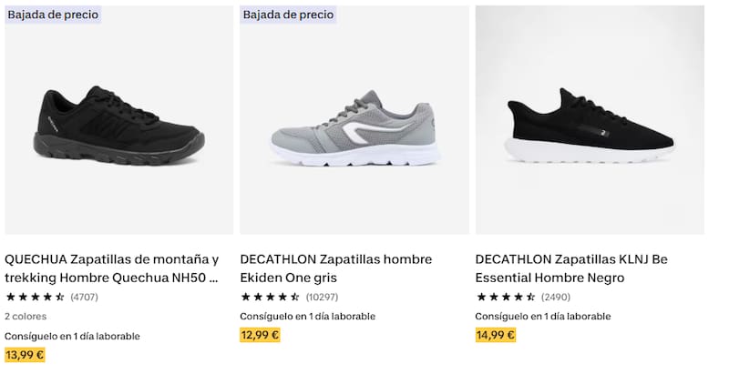 Decathlon ofrece zapatillas deportivas en descuento: un par vale menos de 15 euros. (Fuente: Decathlon).