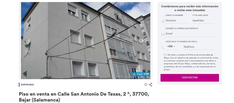 Viviendas CaixaBank: esta es una de las dos propiedades que vende el banco a un precio muy inferior respecto a otras inmobiliarias. (Foto: www.haya.es).