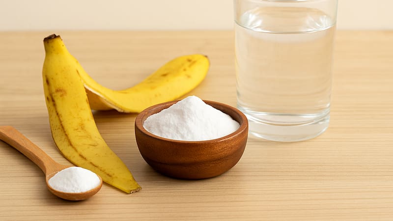 Cáscara de banana y agua con bicarbonato: para qué sirve y por qué recomiendan esta mezcla.