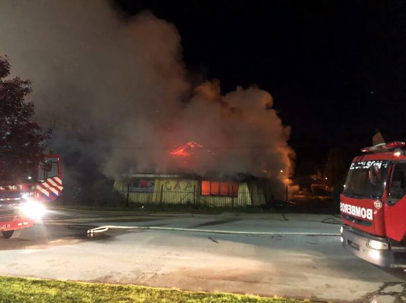 Una imagen de los graves disturbios por el conflicto con los mapuches en la Patagonia.
