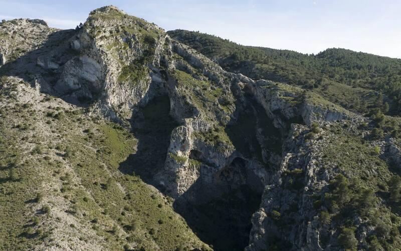 Imágenes obtenidas de cuevas de muy difícil acceso en Penáguila, en el interior de Alicante, facilitadas a EFE por la Universidad de Alicante. EFE