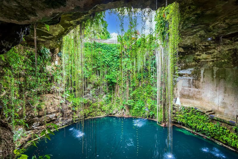 Cenotes: sitios sagrados para los mayas. Fuente: Shutterstock.