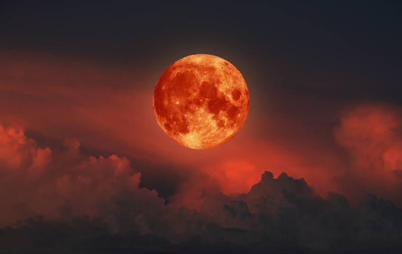 La luna roja de septiembre 2025: un espectáculo astronómico que algunos interpretan como una advertencia celestial. Fuente: Shutterstock.