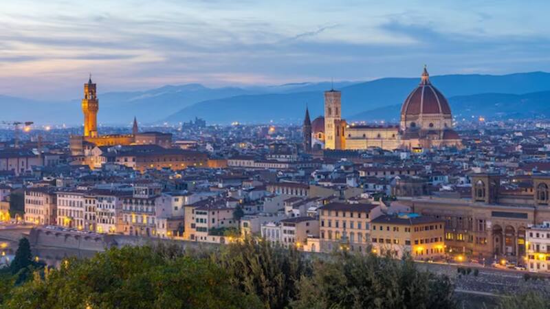 Vista aérea de la ciudad de Florencia, en Italia.