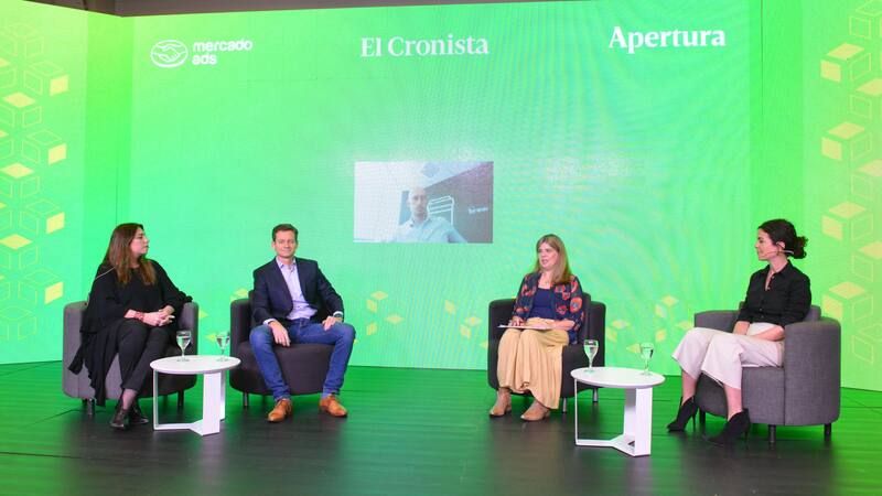 Iribarne (en pantalla), Pérez Millón, Trotta y Del Hoyo, moderados por Juliana Monferrán (El Cronista)