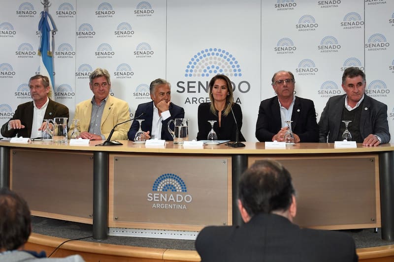 La mesa de enlace agropecuaria, en el Senado.