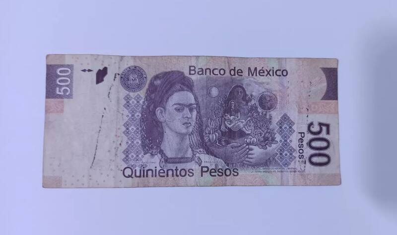 Reverso del billete de 500 pesos. Foto: mercadolibre.com.mx.
